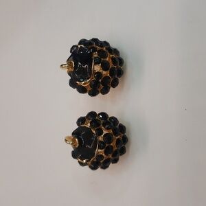 BSK Elegant Black and Gold CLIP-ON Earrings
